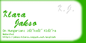 klara jakso business card